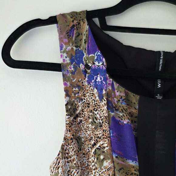 W18 WALTER BAKER Sleeveless Hugo Leopard Sheath Dress | S | Elastic Waist NWT - Picture 2 of 11